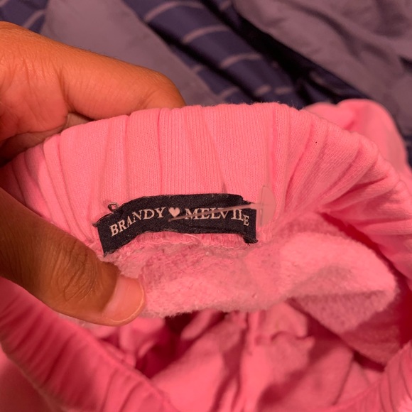 brandy melville bubblegum pink rosa sweatpants - Picture 2 of 2